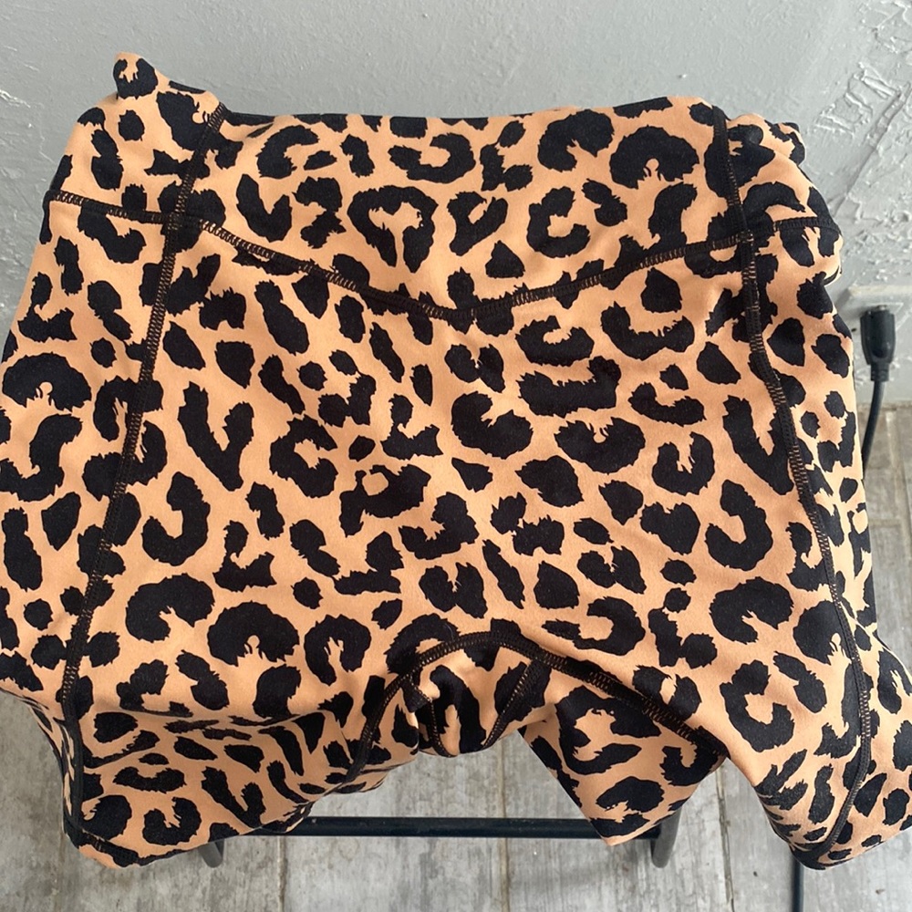 Balance Athletica Kingdom Collection King Cheetah Biker Shorts, lightly worn